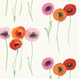 211666 Poppies Red/Fuchsia