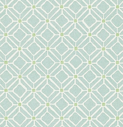 213720 Fretwork Aqua/lime