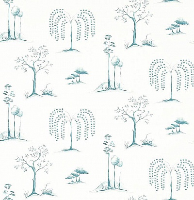 213725 Willow Tree Aqua/ivory