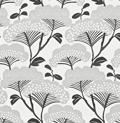 212840 Tree Tops Silver/Ivory